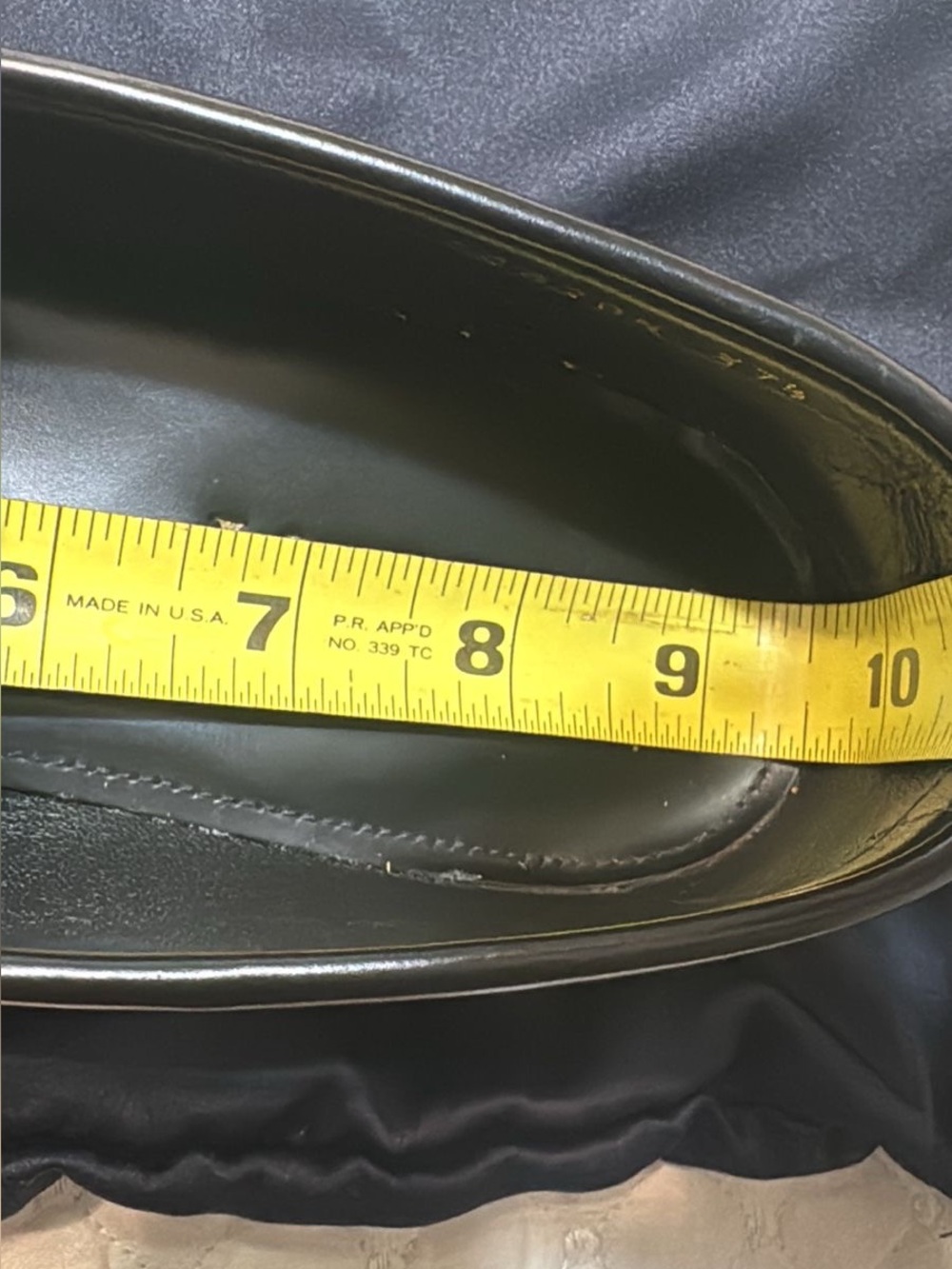 Prada Black Leather Penny Loafers with Gold Logo Hardware - Picture 10 of 12